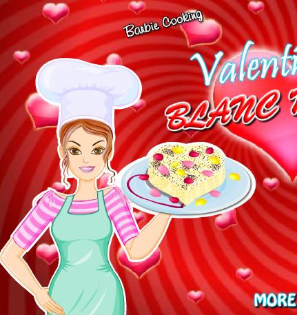 لعبة باربي طبخ عمل مهلبية عيد الحب